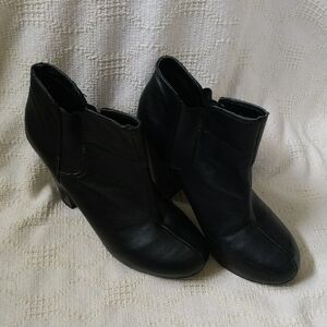 Madden Girl Sleek Black Ankle Boots